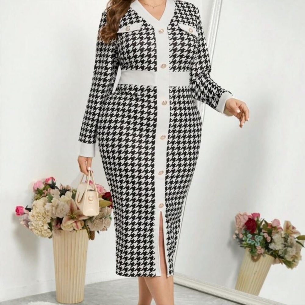 Herring Bone business/ Church flow dress
